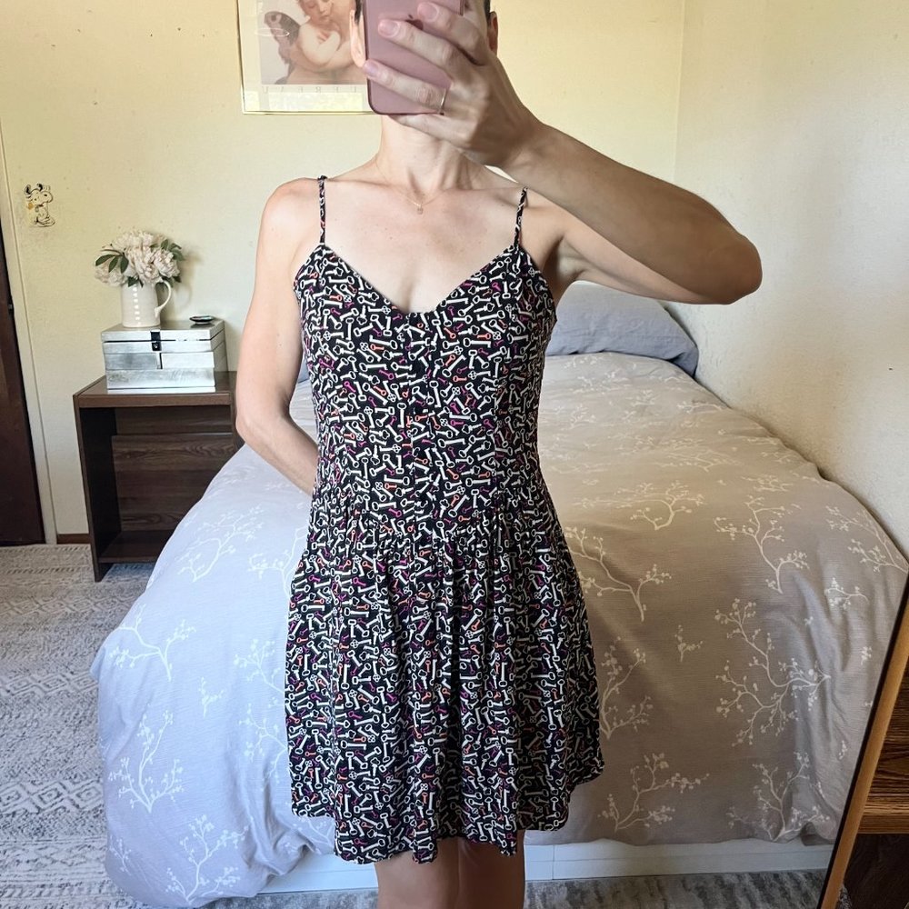 H&M Spaghetti Strap Dress in Black | 4 XS